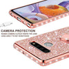 For LG Stylo 6 Cute Girls Glitter Phone Case with Ring Kickstand