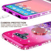 For LG Stylo 6 Cute Girls Glitter Phone Case with Ring Kickstand