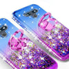 For LG Stylo 6 Cute Girls Glitter Phone Case with Ring Kickstand