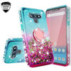 For LG Stylo 6 Cute Girls Glitter Phone Case with Ring Kickstand