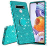 For LG Stylo 6 Cute Girls Glitter Phone Case with Ring Kickstand