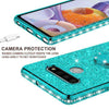 For LG Stylo 6 Cute Girls Glitter Phone Case with Ring Kickstand