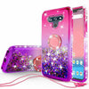 For LG Stylo 6 Cute Girls Glitter Phone Case with Ring Kickstand