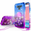 For LG Stylo 6 Cute Girls Glitter Phone Case with Ring Kickstand