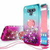 For LG Stylo 6 Cute Girls Glitter Phone Case with Ring Kickstand