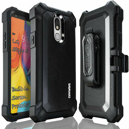 LG Stylo 5 / 5+ / 5 Plus / 5x Armor Holster Case Belt Clip Phone Cover COVRWARE - Place Wireless