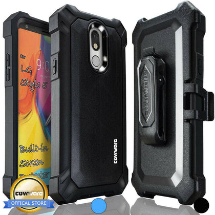LG Stylo 5 / 5+ / 5 Plus / 5x Armor Holster Case Belt Clip Phone Cover COVRWARE - Place Wireless