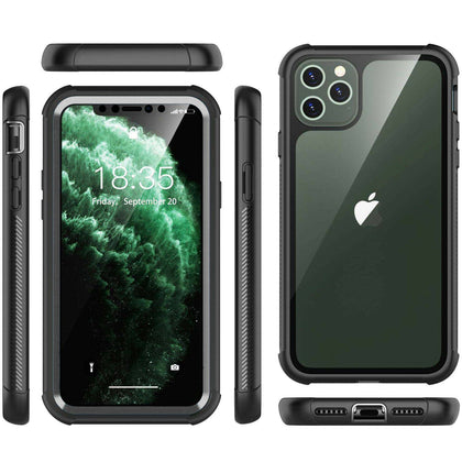 For iPhone 12 Mini 12 Pro max Case Clear 360 Full body Cover w/ Screen Protector - Place Wireless