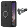 For LG Stylo 5, 5 Plus, 5v Magnetic Stand Ring Holder Hard Armor Case Cover+Car Phone Holder