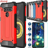 For LG V50 G8 G7 ThinQ 5G/V40/G6 Shockproof Armor Protective Case+Tempered Glass