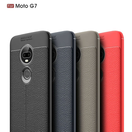 For Motorola Moto G7 Play,G7 Optimo PU Leather Soft TPU Shockproof Case - Place Wireless