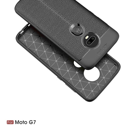 For Motorola Moto G7 Play,G7 Optimo PU Leather Soft TPU Shockproof Case - Place Wireless