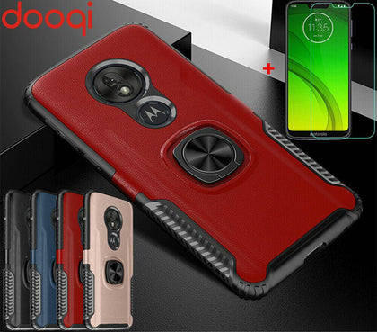 For Motorola Moto G7 Power, Supra, Optimo Maxx Shockproof Case+Tempered Glass - Place Wireless