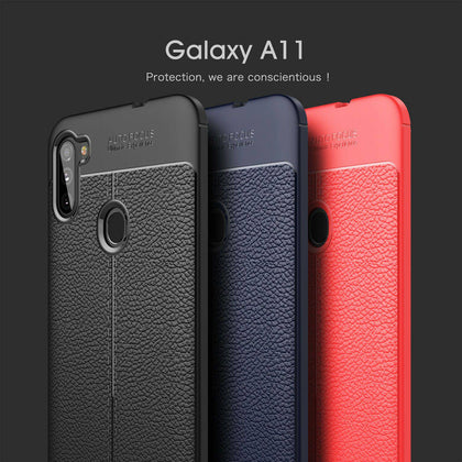 For Samsung Galaxy A11 Ultra Thin Luxury PU Leather Soft TPU Shockproof Case - Place Wireless