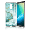 For LG Aristo 4 Plus , Tribute Royal , Arena 2 , Escape Plus , K30 (2019), LG Prime 2
 Case Mint Green Marble TPU+Black Tempered Glass