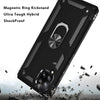 For Samsung Galaxy A12 Ring Case Magnetic Support Metal Stand +Tempered Glass