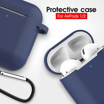 AirPods Silicone Case + Keychain Protective Durable Cover For AirPod Case 2 & 1 - Place Wireless
