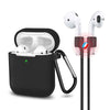 3-in-1 AirPods Silicone Case Cover Magnetic Strap Keychain for Apple AirPod 1/2