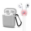 3-in-1 AirPods Silicone Case Cover Magnetic Strap Keychain for Apple AirPod 1/2