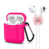 3-in-1 AirPods Silicone Case Cover Magnetic Strap Keychain for Apple AirPod 1/2