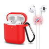 3-in-1 AirPods Silicone Case Cover Magnetic Strap Keychain for Apple AirPod 1/2