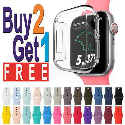 Silicone Wrist Band Sports Strap For Apple Watch 1/2/3/4/5 iWatch 38/42/40/44mm - Place Wireless