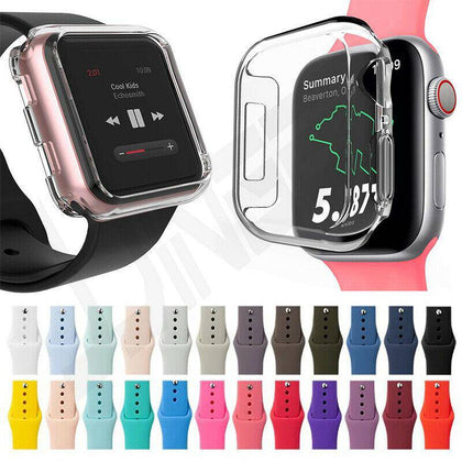 Silicone Wrist Band Sports Strap For Apple Watch 1/2/3/4/5 iWatch 38/42/40/44mm - Place Wireless