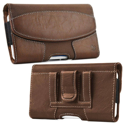 Cell Phones Case Horizontal Leather Carrying Pouch Cover with Belt Clip Holster - Place Wireless