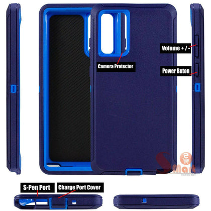 For Samsung Galaxy Note 20 20 Ultra Shockproof Defender Case Cover w/ Belt Clip - Place Wireless