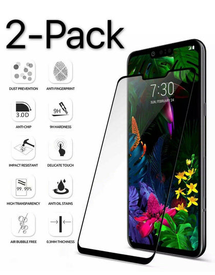 2-Pack For LG G8 ThinQ Screen Protector Poetic Ultra Thin Tempered Glass - Place Wireless
