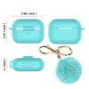 AirPods Pro Silicone Charging Case Cute Cover with Keychain Fur Ball For Apple