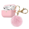 AirPods Pro Silicone Charging Case Cute Cover with Keychain Fur Ball For Apple