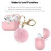 AirPods Pro Silicone Charging Case Cute Cover with Keychain Fur Ball For Apple