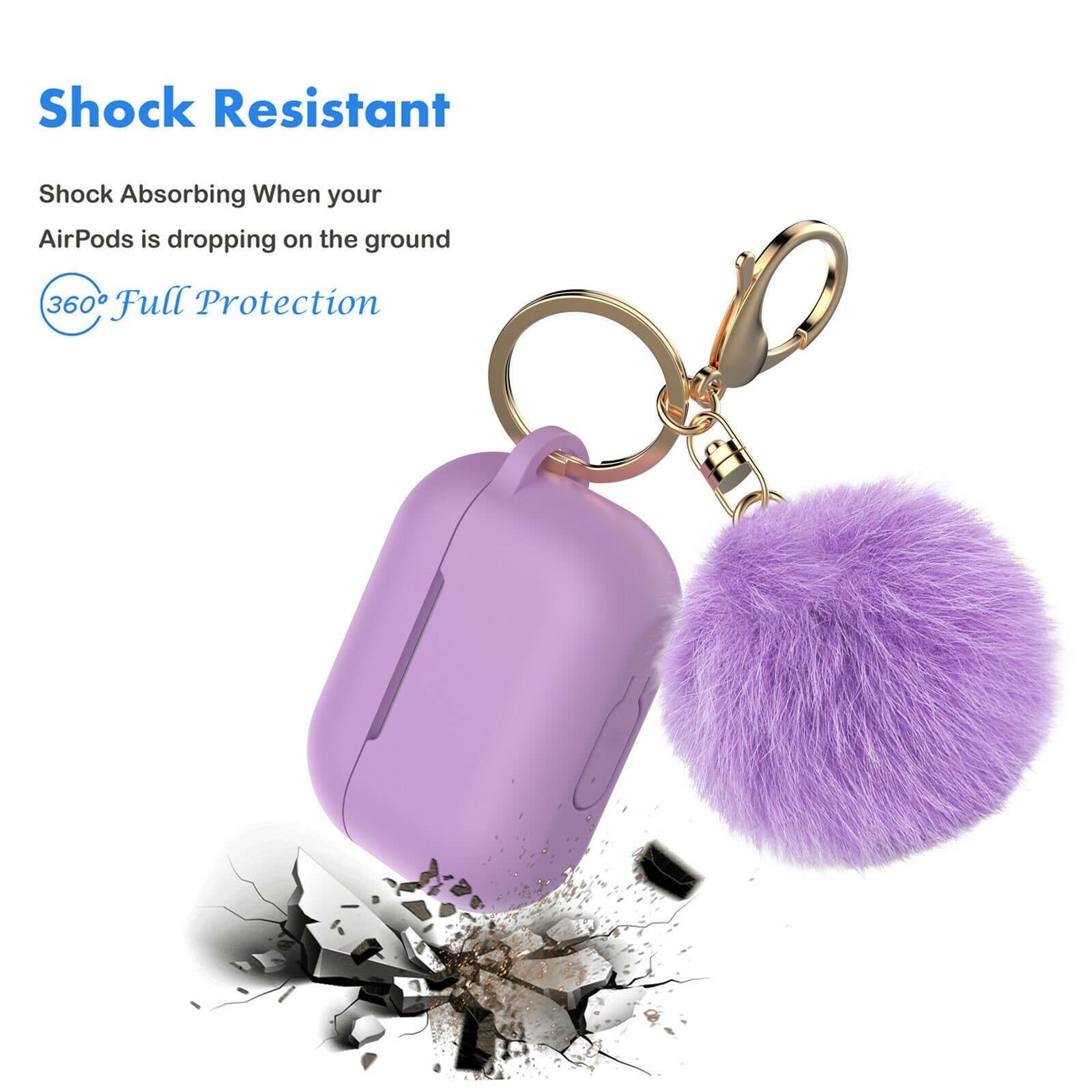 heenhdfd AirPod Pro Case Perfume Bottle Design with Cute Keychain and Fur  Ball Soft Silicone Shockproof Creative AirPod Pro Case Cover for Girls and