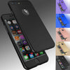 For iPhone 11 Pro Max 8 6S 7 / 7 Plus Ultra Thin Slim Hard Case Cover+ Tempered Glass