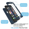 For iPhone 11 Pro Max 8 6S 7 / 7 Plus Ultra Thin Slim Hard Case Cover+ Tempered Glass