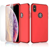 For iPhone 11 Pro Max 8 6S 7 / 7 Plus Ultra Thin Slim Hard Case Cover+ Tempered Glass