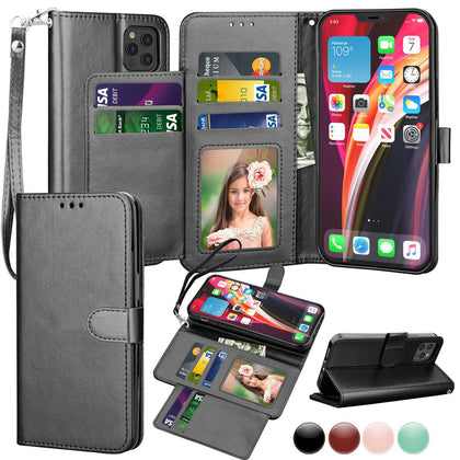 For iPhone 12 Pro/12 Mini/12 Pro Max Leather Wallet Case Flip Phone Cases Cover - Place Wireless