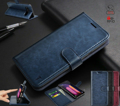 For LG V60 / LG G9 ThinQ /LG V60 ThinQ Leather Wallet Cases RFID Blocking Cover - Place Wireless