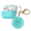 AirPods Pro Silicone Charging Case Cute Cover with Keychain Fur Ball For Apple