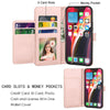 For iPhone 12 Pro Max 12 Mini 5G Wallet Case Flip Leather Stand Cover with Strap