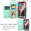 For iPhone 12 Pro Max 12 Mini 5G Wallet Case Flip Leather Stand Cover with Strap