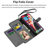 For iPhone 12 Pro Max 12 Mini 5G Wallet Case Flip Leather Stand Cover with Strap