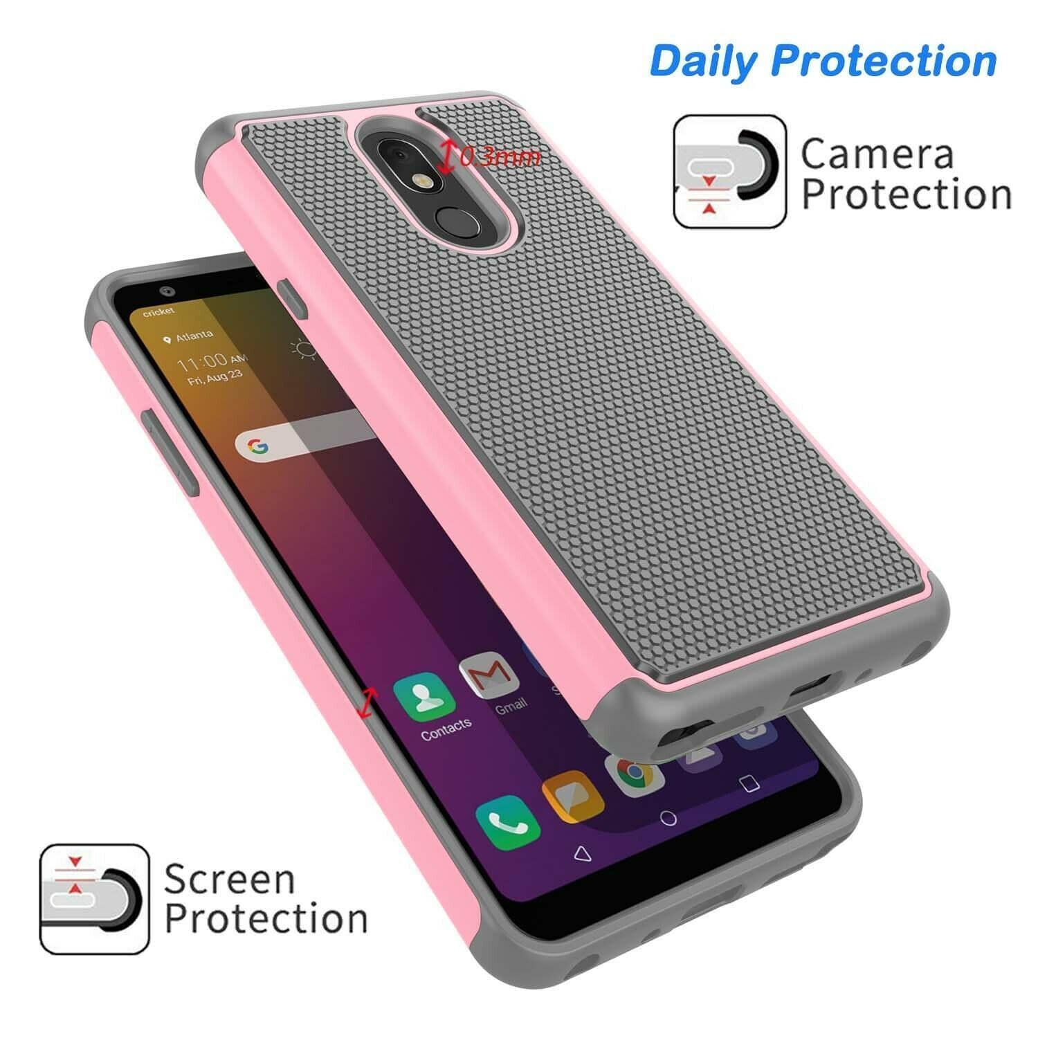 For LG Stylo 5 5 Plus Phone Case Cover with Glass Screen