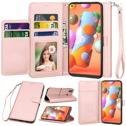 For Samsung Galaxy A11 A21 A71 A51 5G Wallet Case Flip Leather Magnetic Cover - Place Wireless