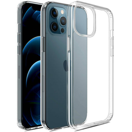 For iPhone 12 Pro Max, Mini 5G Case Clear TPU Slim Cover/Glass Screen Protector - Place Wireless