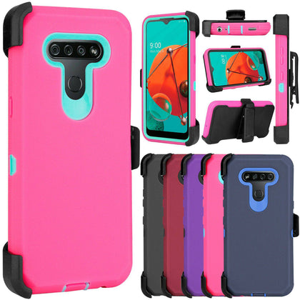 For LG K51 / Reflect Phone Case Hybrid Shockproof TPU Stand Clip Holster Cover - Place Wireless