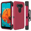 For LG K51 / Reflect Phone Case Hybrid Shockproof TPU Stand Clip Holster Cover