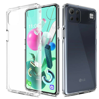 For LG K92 5G Case Crystal Clear Transparent Shockproof TPU Bumper Phone Cover - Place Wireless