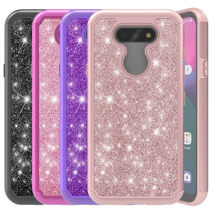 For LG Phoenix 5/Aristo 5 Case Bling Glitter Shockproof Rugged Slim Phone Cover - Place Wireless